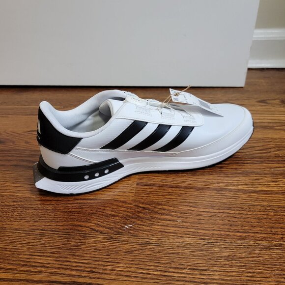 adidas S2G BOA 24 Men's Golf Shoes, IF0286, White w Black, New in Box, US 13 - Picture 5 of 15